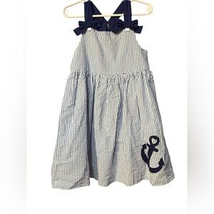 Tahari Blue and White Halter Sundress Casual for girls size:6